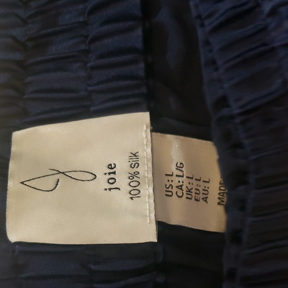 Nwt Joie silk navy blue pants - Picture 5 of 12